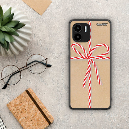 Θήκη Xiaomi Redmi A1 / A2 Christmas Gift από τη Smartfits με σχέδιο στο πίσω μέρος και μαύρο περίβλημα | Xiaomi Redmi A1 / A2 Christmas Gift Case with Colorful Back and Black Bezels
