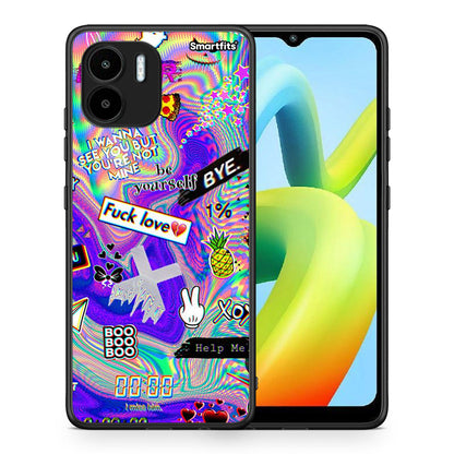 Θήκη Xiaomi Redmi A1 / A2 Game Over από τη Smartfits με σχέδιο στο πίσω μέρος και μαύρο περίβλημα | Xiaomi Redmi A1 / A2 Game Over Case with Colorful Back and Black Bezels