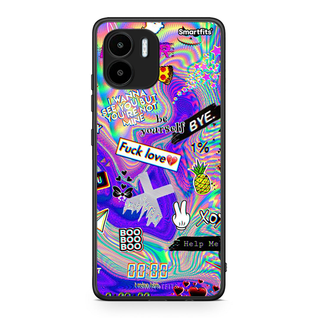 Θήκη Xiaomi Redmi A1 / A2 Game Over από τη Smartfits με σχέδιο στο πίσω μέρος και μαύρο περίβλημα | Xiaomi Redmi A1 / A2 Game Over Case with Colorful Back and Black Bezels