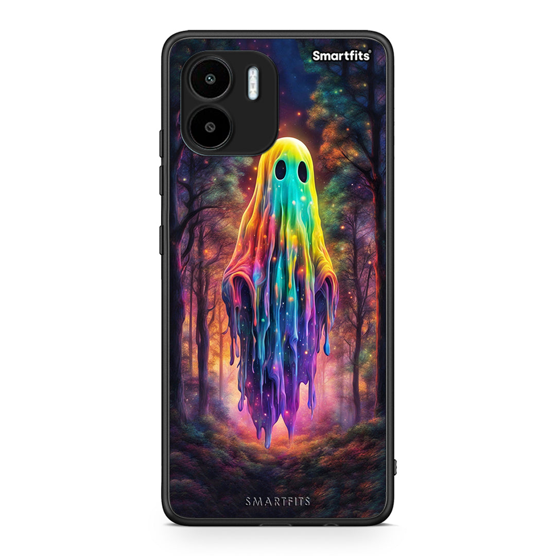 Θήκη Xiaomi Redmi A1 / A2 Halloween Ghost από τη Smartfits με σχέδιο στο πίσω μέρος και μαύρο περίβλημα | Xiaomi Redmi A1 / A2 Halloween Ghost Case with Colorful Back and Black Bezels