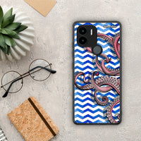 Thumbnail for Θήκη Xiaomi Redmi A1+ / A2+ Chevron Devilfish από τη Smartfits με σχέδιο στο πίσω μέρος και μαύρο περίβλημα | Xiaomi Redmi A1+ / A2+ Chevron Devilfish Case with Colorful Back and Black Bezels