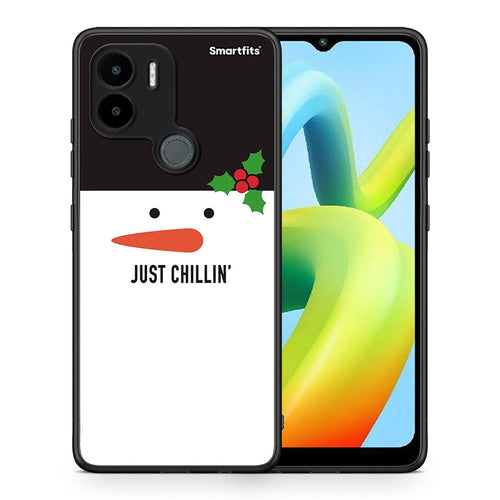 Θήκη Xiaomi Redmi A1+ / A2+ Christmas Chillin από τη Smartfits με σχέδιο στο πίσω μέρος και μαύρο περίβλημα | Xiaomi Redmi A1+ / A2+ Christmas Chillin Case with Colorful Back and Black Bezels