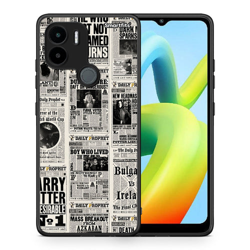 Θήκη Xiaomi Redmi A1+ / A2+ Harry Paper από τη Smartfits με σχέδιο στο πίσω μέρος και μαύρο περίβλημα | Xiaomi Redmi A1+ / A2+ Harry Paper Case with Colorful Back and Black Bezels
