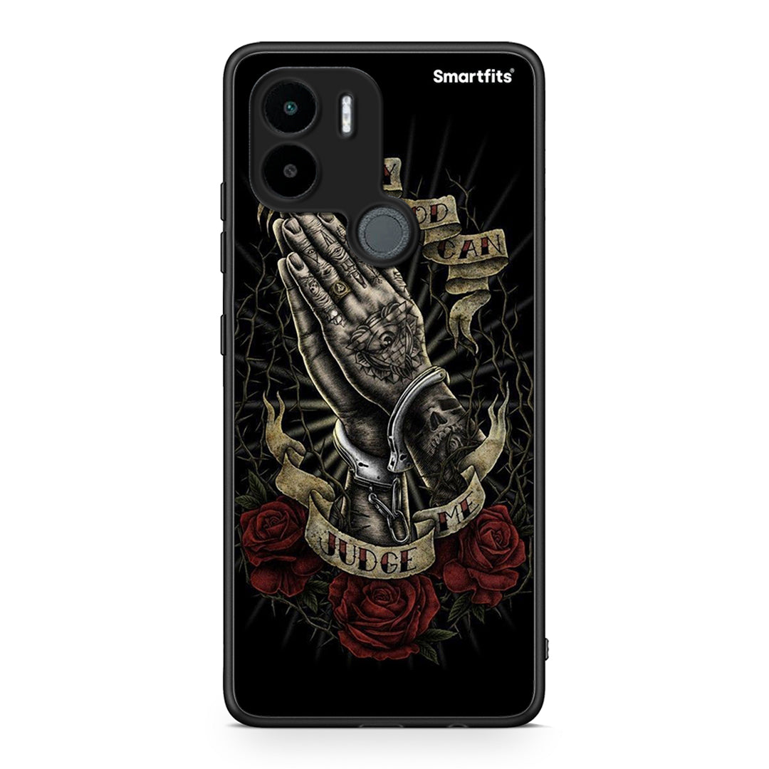 Θήκη Xiaomi Redmi A1+ / A2+ Judge By God από τη Smartfits με σχέδιο στο πίσω μέρος και μαύρο περίβλημα | Xiaomi Redmi A1+ / A2+ Judge By God Case with Colorful Back and Black Bezels