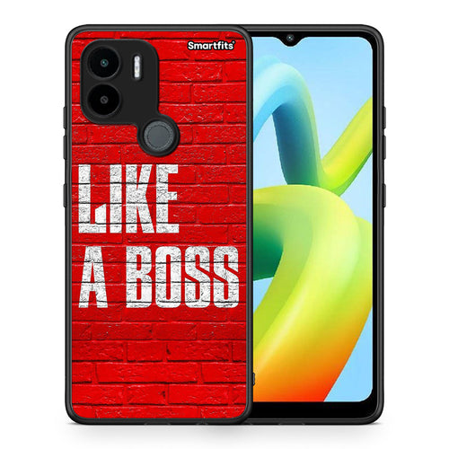 Θήκη Xiaomi Redmi A1+ / A2+ Like A Boss από τη Smartfits με σχέδιο στο πίσω μέρος και μαύρο περίβλημα | Xiaomi Redmi A1+ / A2+ Like A Boss Case with Colorful Back and Black Bezels