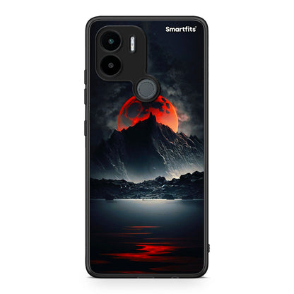 Θήκη Xiaomi Redmi A1+ / A2+ Red Full Moon από τη Smartfits με σχέδιο στο πίσω μέρος και μαύρο περίβλημα | Xiaomi Redmi A1+ / A2+ Red Full Moon Case with Colorful Back and Black Bezels