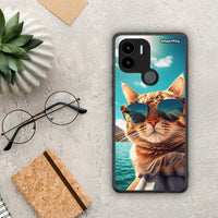 Thumbnail for Θήκη Xiaomi Redmi A1+ / A2+ Summer Cat από τη Smartfits με σχέδιο στο πίσω μέρος και μαύρο περίβλημα | Xiaomi Redmi A1+ / A2+ Summer Cat Case with Colorful Back and Black Bezels