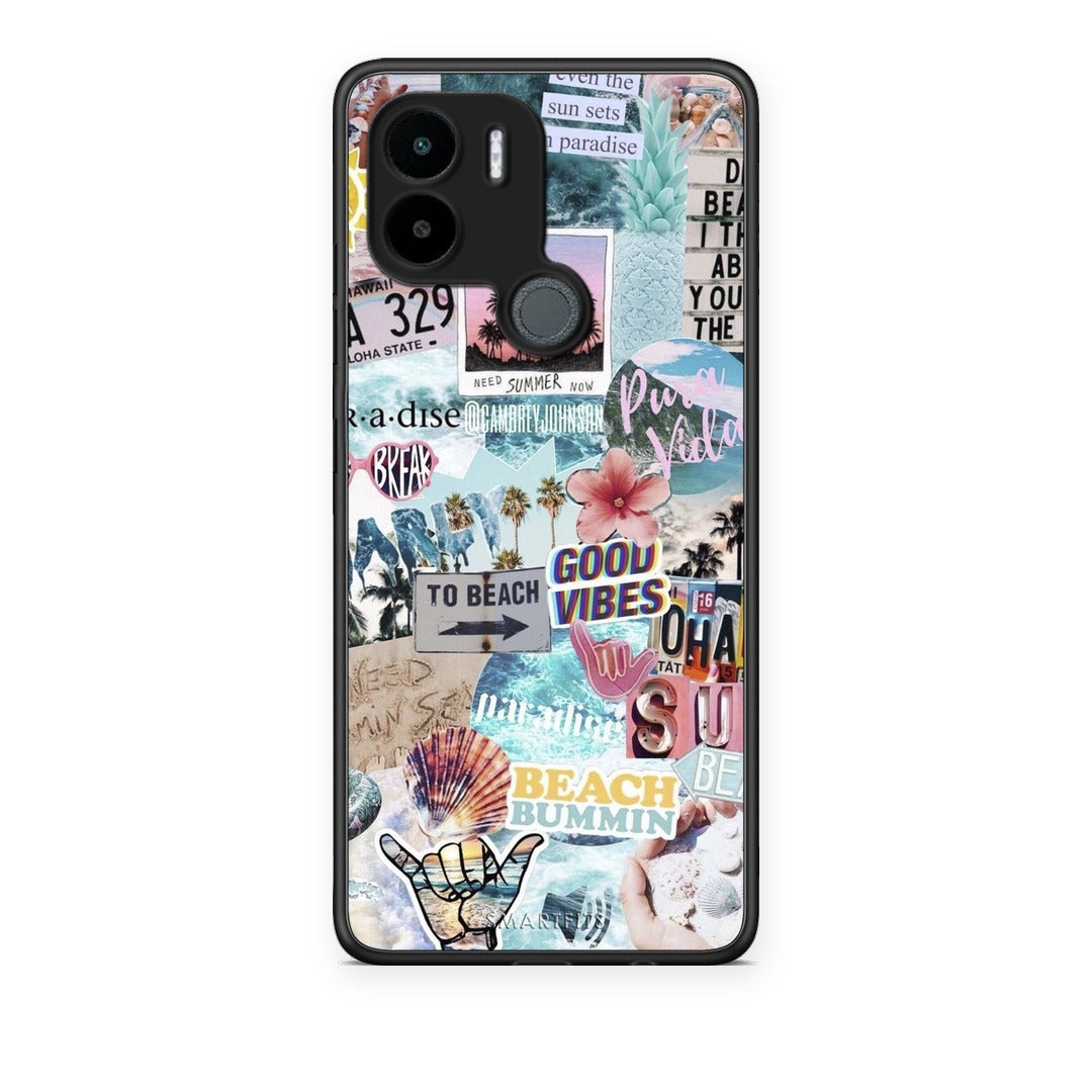 Θήκη Xiaomi Redmi A1+ / A2+ Summer Vibes από τη Smartfits με σχέδιο στο πίσω μέρος και μαύρο περίβλημα | Xiaomi Redmi A1+ / A2+ Summer Vibes case with colorful back and black bezels