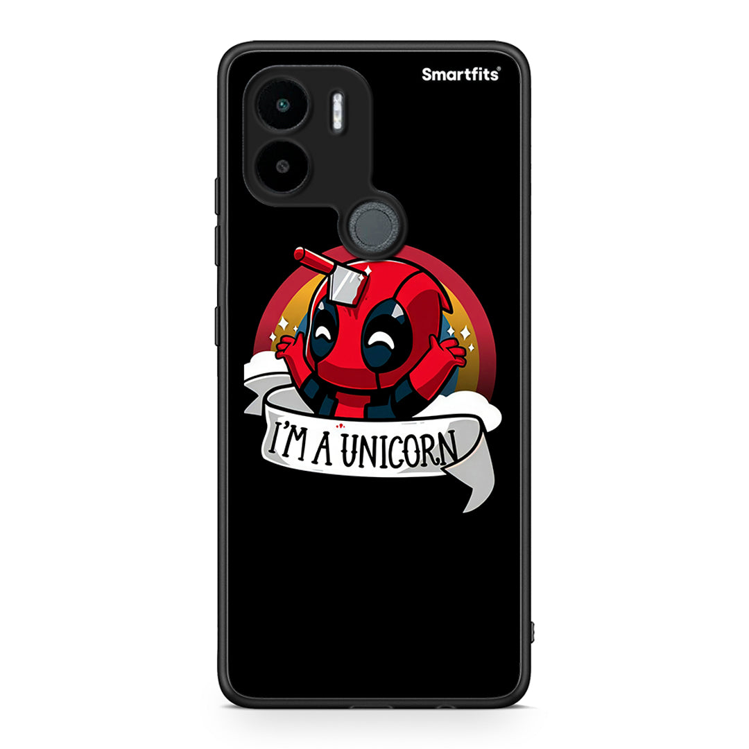 Θήκη Xiaomi Redmi A1+ / A2+ Unicorn Deadpool από τη Smartfits με σχέδιο στο πίσω μέρος και μαύρο περίβλημα | Xiaomi Redmi A1+ / A2+ Unicorn Deadpool Case with Colorful Back and Black Bezels