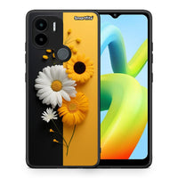 Thumbnail for Θήκη Xiaomi Redmi A1+ / A2+ Yellow Daisies από τη Smartfits με σχέδιο στο πίσω μέρος και μαύρο περίβλημα | Xiaomi Redmi A1+ / A2+ Yellow Daisies Case with Colorful Back and Black Bezels