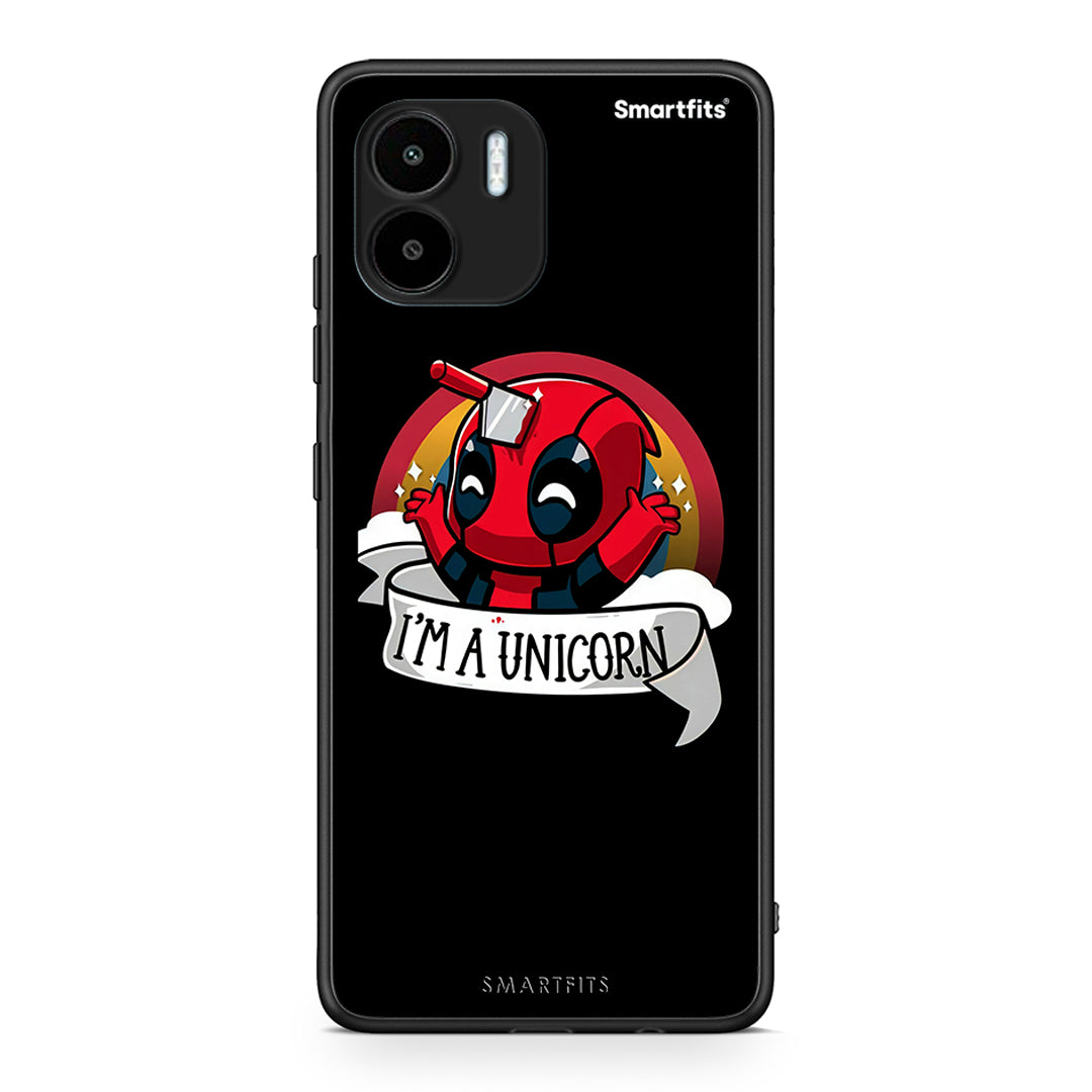 Θήκη Xiaomi Redmi A1 / A2 Unicorn Deadpool από τη Smartfits με σχέδιο στο πίσω μέρος και μαύρο περίβλημα | Xiaomi Redmi A1 / A2 Unicorn Deadpool Case with Colorful Back and Black Bezels