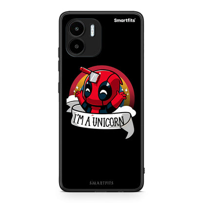 Θήκη Xiaomi Redmi A1 / A2 Unicorn Deadpool από τη Smartfits με σχέδιο στο πίσω μέρος και μαύρο περίβλημα | Xiaomi Redmi A1 / A2 Unicorn Deadpool Case with Colorful Back and Black Bezels