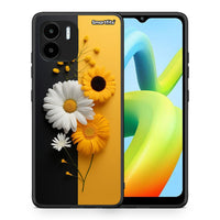 Thumbnail for Θήκη Xiaomi Redmi A1 / A2 Yellow Daisies από τη Smartfits με σχέδιο στο πίσω μέρος και μαύρο περίβλημα | Xiaomi Redmi A1 / A2 Yellow Daisies Case with Colorful Back and Black Bezels