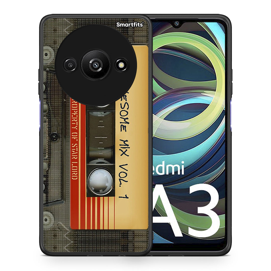 Θήκη Xiaomi Redmi A3 Awesome Mix από τη Smartfits με σχέδιο στο πίσω μέρος και μαύρο περίβλημα | Xiaomi Redmi A3 Awesome Mix case with colorful back and black bezels