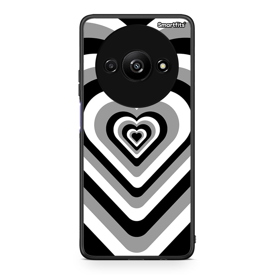 Xiaomi Redmi A3 Black Hearts θήκη από τη Smartfits με σχέδιο στο πίσω μέρος και μαύρο περίβλημα | Smartphone case with colorful back and black bezels by Smartfits