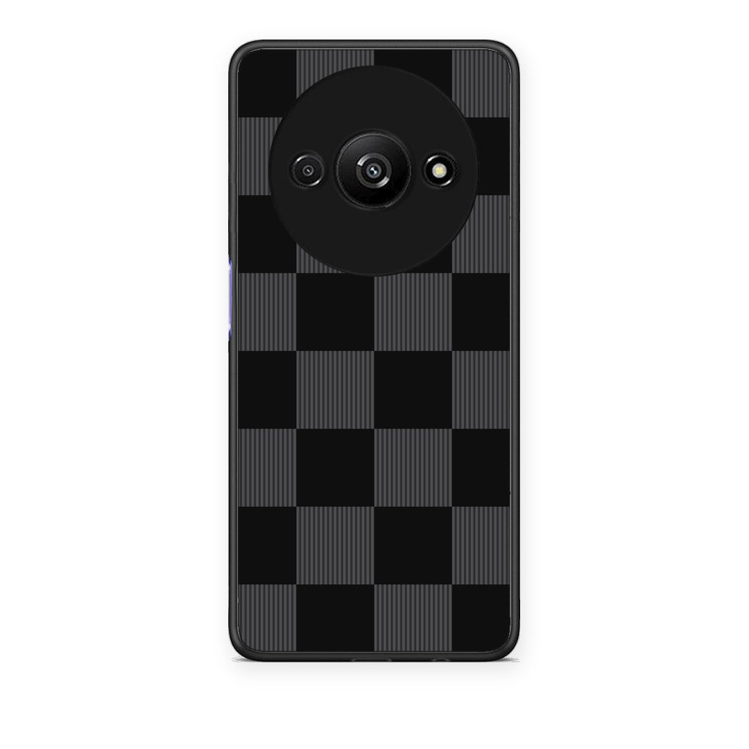 Θήκη Xiaomi Redmi A3 Black and Charcoal Striped Checks από τη Smartfits με σχέδιο στο πίσω μέρος και μαύρο περίβλημα | Xiaomi Redmi A3 Black and Charcoal Striped Checks case with colorful back and black bezels