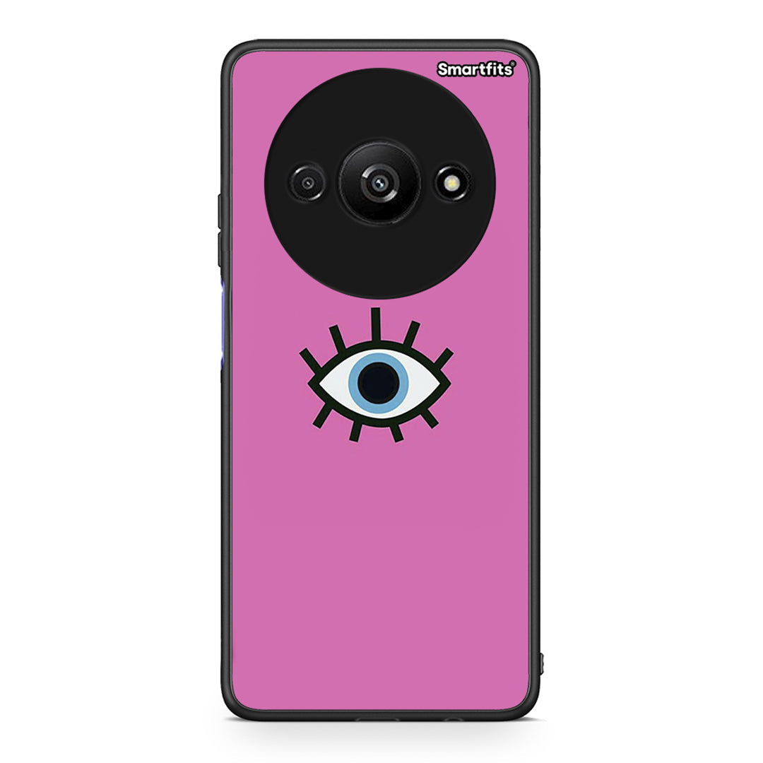 Xiaomi Redmi A3 Blue Eye Pink θήκη από τη Smartfits με σχέδιο στο πίσω μέρος και μαύρο περίβλημα | Smartphone case with colorful back and black bezels by Smartfits