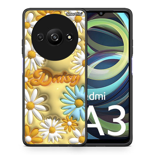 Θήκη Xiaomi Redmi A3 Bubble Daisies από τη Smartfits με σχέδιο στο πίσω μέρος και μαύρο περίβλημα | Xiaomi Redmi A3 Bubble Daisies case with colorful back and black bezels