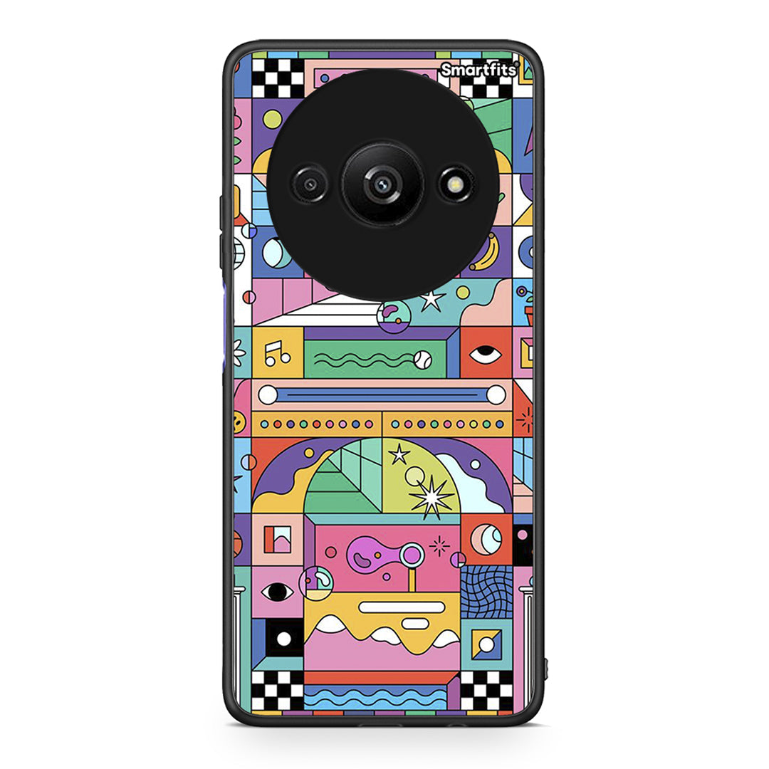 Xiaomi Redmi A3 Bubbles Soap θήκη από τη Smartfits με σχέδιο στο πίσω μέρος και μαύρο περίβλημα | Smartphone case with colorful back and black bezels by Smartfits