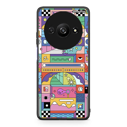 Xiaomi Redmi A3 Bubbles Soap θήκη από τη Smartfits με σχέδιο στο πίσω μέρος και μαύρο περίβλημα | Smartphone case with colorful back and black bezels by Smartfits