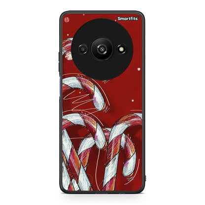 Xiaomi Redmi A3 Candy Cane θήκη από τη Smartfits με σχέδιο στο πίσω μέρος και μαύρο περίβλημα | Smartphone case with colorful back and black bezels by Smartfits