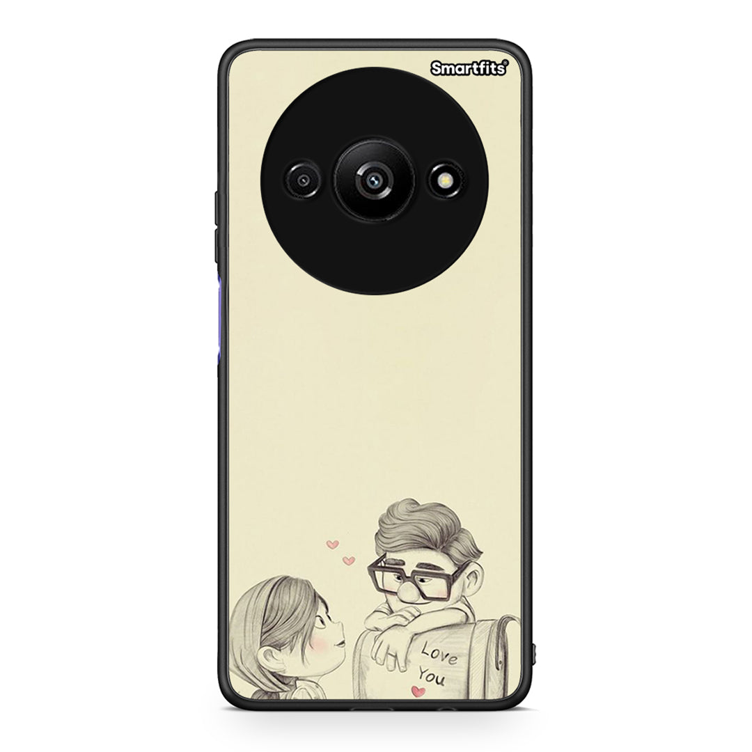 Xiaomi Redmi A3 Carl And Ellie θήκη από τη Smartfits με σχέδιο στο πίσω μέρος και μαύρο περίβλημα | Smartphone case with colorful back and black bezels by Smartfits