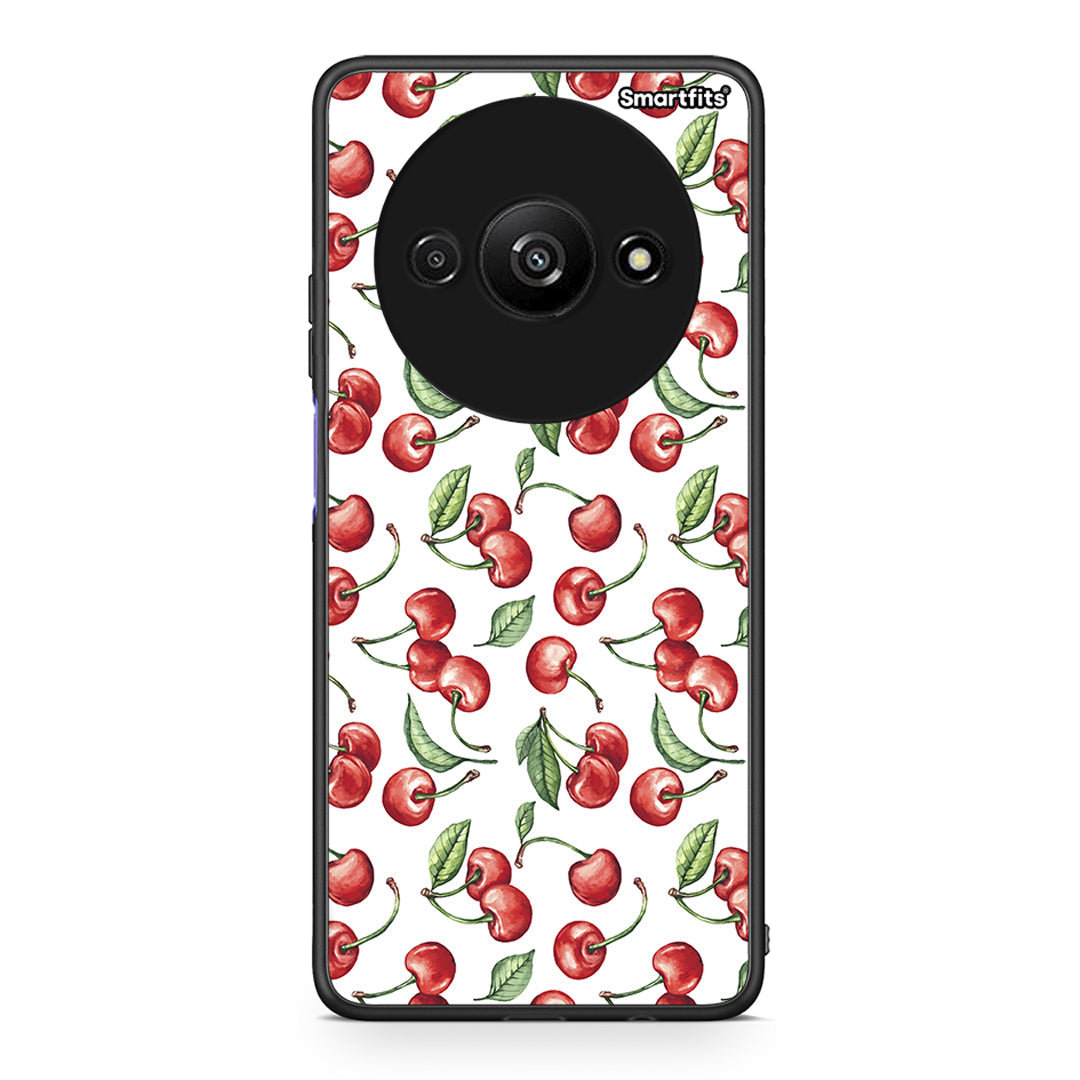 Xiaomi Redmi A3 Cherry Summer θήκη από τη Smartfits με σχέδιο στο πίσω μέρος και μαύρο περίβλημα | Smartphone case with colorful back and black bezels by Smartfits