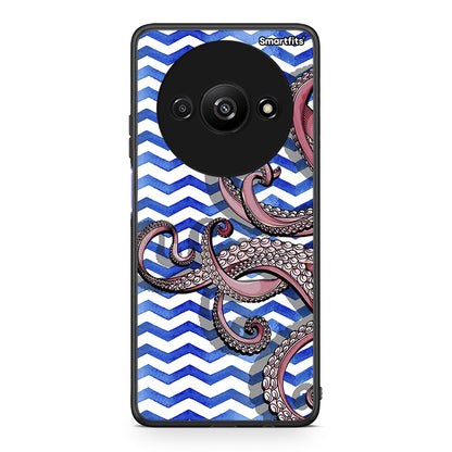 Xiaomi Redmi A3 Chevron Devilfish θήκη από τη Smartfits με σχέδιο στο πίσω μέρος και μαύρο περίβλημα | Smartphone case with colorful back and black bezels by Smartfits