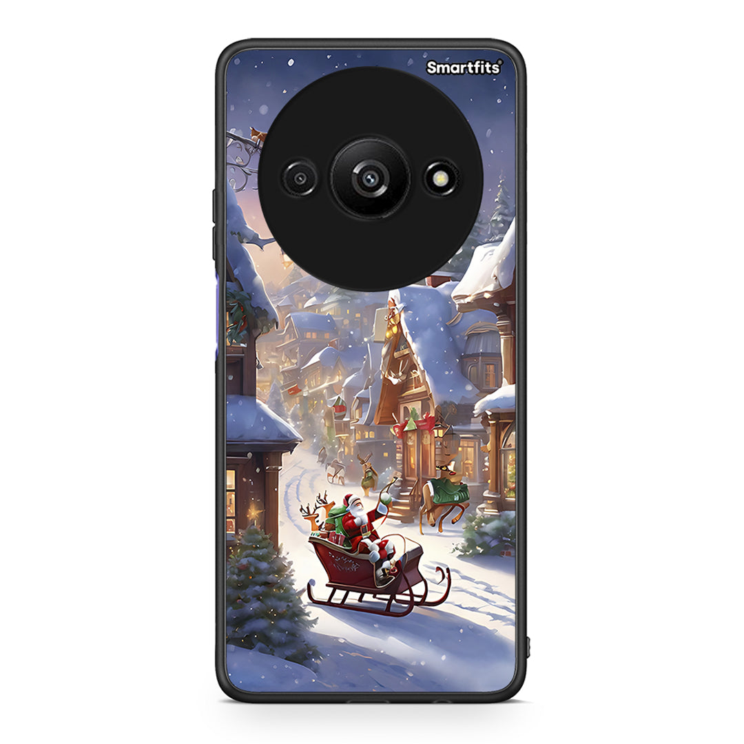 Xiaomi Redmi A3 Christmas Snow θήκη από τη Smartfits με σχέδιο στο πίσω μέρος και μαύρο περίβλημα | Smartphone case with colorful back and black bezels by Smartfits