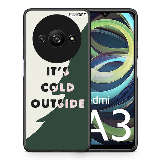 Θήκη Xiaomi Redmi A3 Cold Outside από τη Smartfits με σχέδιο στο πίσω μέρος και μαύρο περίβλημα | Xiaomi Redmi A3 Cold Outside case with colorful back and black bezels