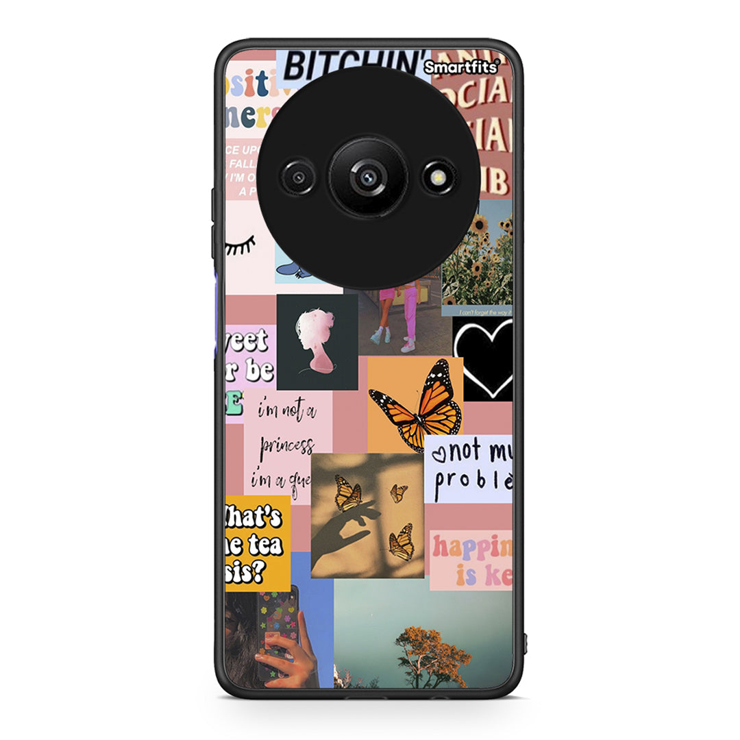 Xiaomi Redmi A3 Collage Bitchin Θήκη Αγίου Βαλεντίνου από τη Smartfits με σχέδιο στο πίσω μέρος και μαύρο περίβλημα | Smartphone case with colorful back and black bezels by Smartfits