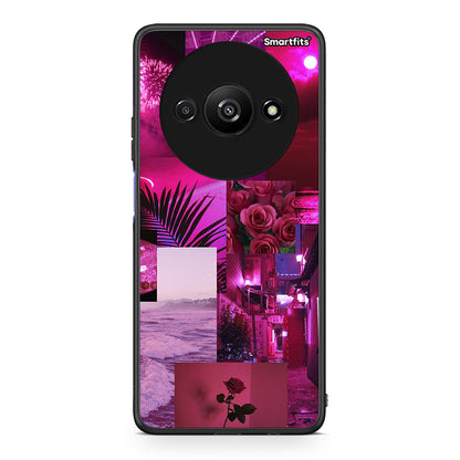 Xiaomi Redmi A3 Collage Red Roses Θήκη Αγίου Βαλεντίνου από τη Smartfits με σχέδιο στο πίσω μέρος και μαύρο περίβλημα | Smartphone case with colorful back and black bezels by Smartfits
