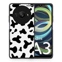 Thumbnail for Θήκη Xiaomi Redmi A3 Cow Print από τη Smartfits με σχέδιο στο πίσω μέρος και μαύρο περίβλημα | Xiaomi Redmi A3 Cow Print case with colorful back and black bezels