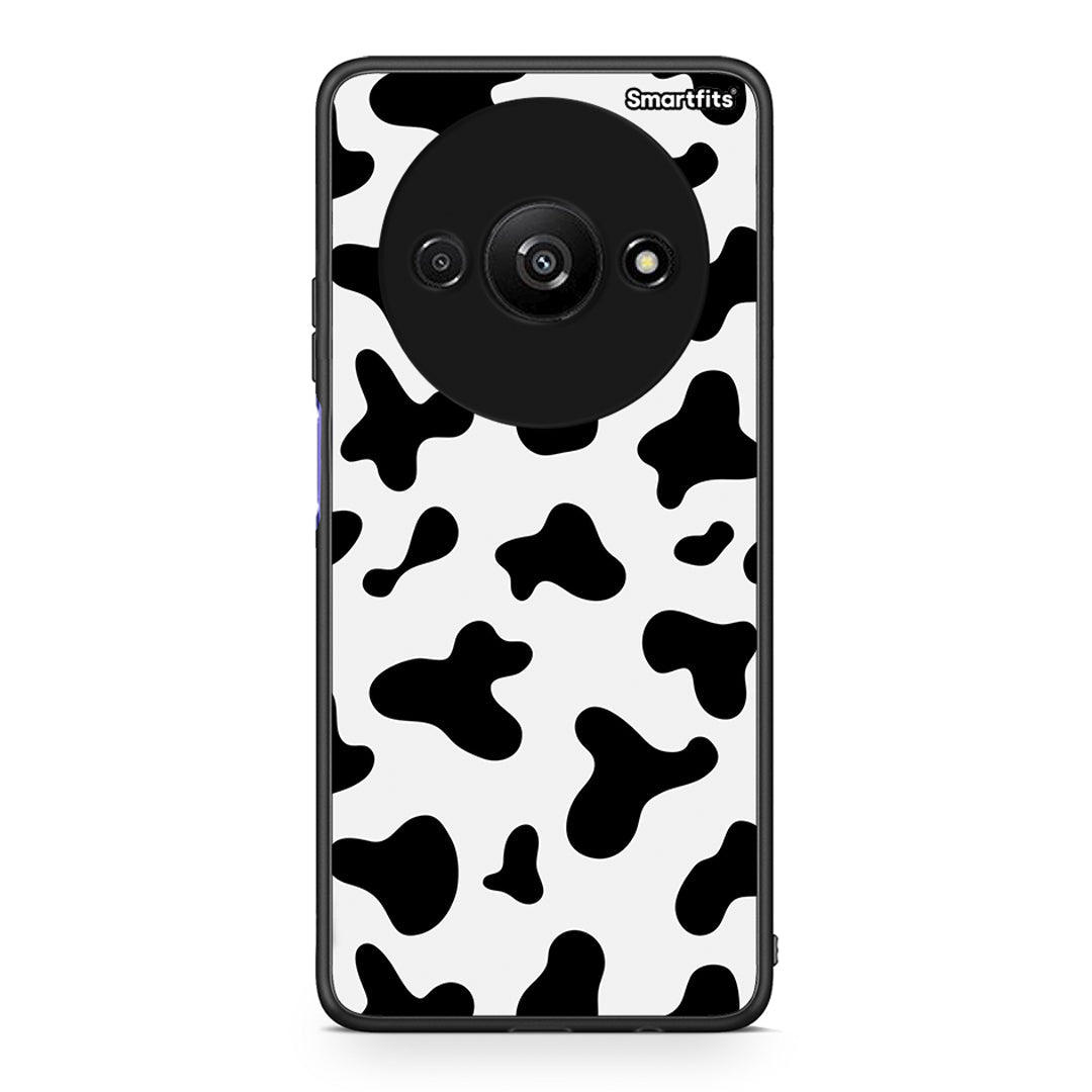 Xiaomi Redmi A3 Cow Print θήκη από τη Smartfits με σχέδιο στο πίσω μέρος και μαύρο περίβλημα | Smartphone case with colorful back and black bezels by Smartfits
