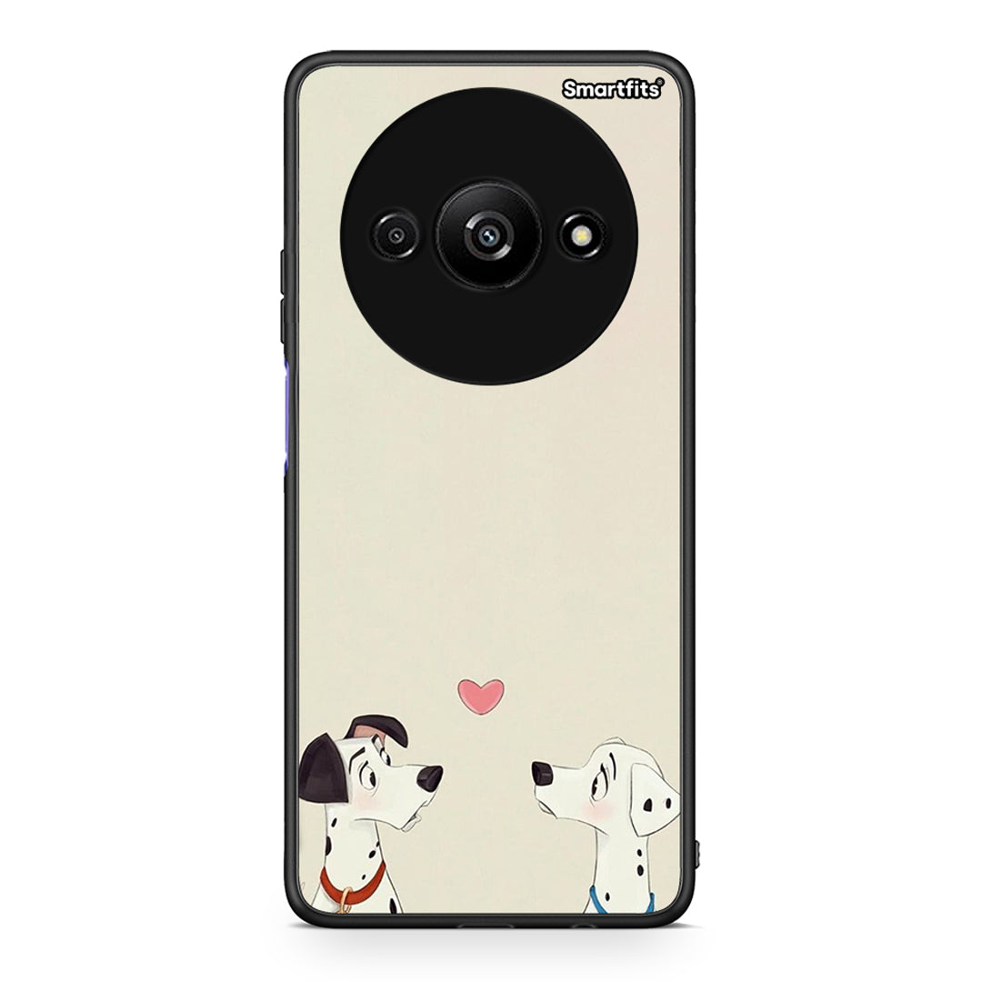 Xiaomi Redmi A3 Dalmatians Love θήκη από τη Smartfits με σχέδιο στο πίσω μέρος και μαύρο περίβλημα | Smartphone case with colorful back and black bezels by Smartfits