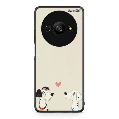 Xiaomi Redmi A3 Dalmatians Love θήκη από τη Smartfits με σχέδιο στο πίσω μέρος και μαύρο περίβλημα | Smartphone case with colorful back and black bezels by Smartfits