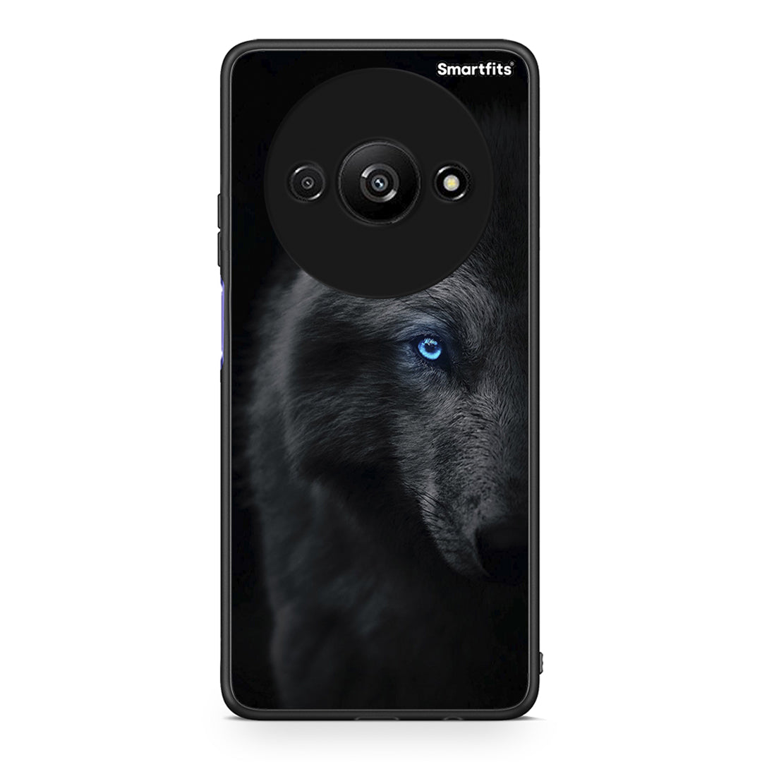 Xiaomi Redmi A3 Dark Wolf θήκη από τη Smartfits με σχέδιο στο πίσω μέρος και μαύρο περίβλημα | Smartphone case with colorful back and black bezels by Smartfits