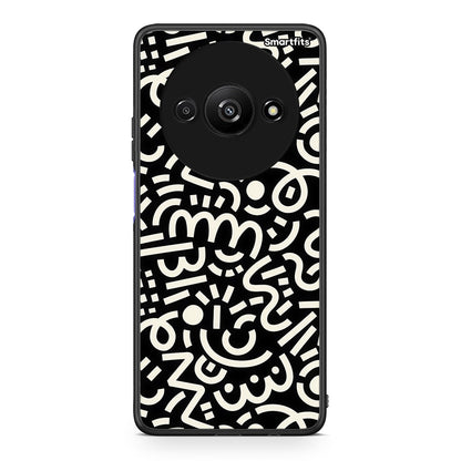 Xiaomi Redmi A3 Doodle Art Θήκη από τη Smartfits με σχέδιο στο πίσω μέρος και μαύρο περίβλημα | Smartphone case with colorful back and black bezels by Smartfits