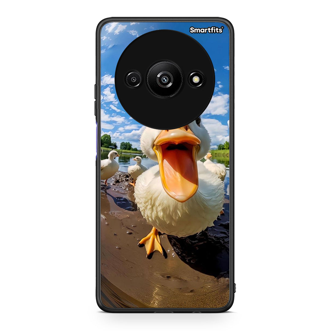 Xiaomi Redmi A3 Duck Face θήκη από τη Smartfits με σχέδιο στο πίσω μέρος και μαύρο περίβλημα | Smartphone case with colorful back and black bezels by Smartfits