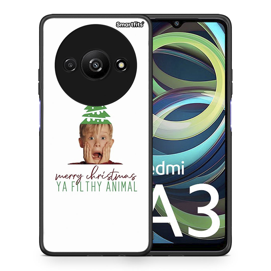 Θήκη Xiaomi Redmi A3 Filthy Animal από τη Smartfits με σχέδιο στο πίσω μέρος και μαύρο περίβλημα | Xiaomi Redmi A3 Filthy Animal case with colorful back and black bezels