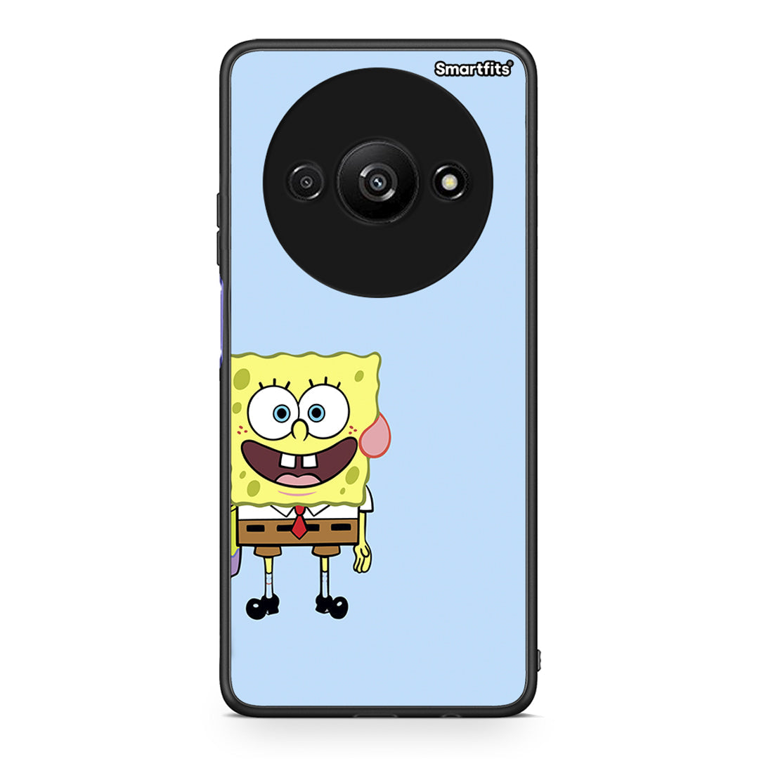 Xiaomi Redmi A3 Friends Bob θήκη από τη Smartfits με σχέδιο στο πίσω μέρος και μαύρο περίβλημα | Smartphone case with colorful back and black bezels by Smartfits