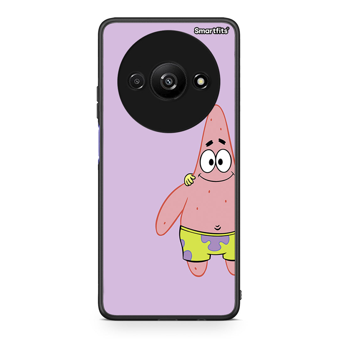 Xiaomi Redmi A3 Friends Patrick θήκη από τη Smartfits με σχέδιο στο πίσω μέρος και μαύρο περίβλημα | Smartphone case with colorful back and black bezels by Smartfits