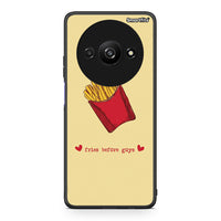 Thumbnail for Xiaomi Redmi A3 Fries Before Guys Θήκη Αγίου Βαλεντίνου από τη Smartfits με σχέδιο στο πίσω μέρος και μαύρο περίβλημα | Smartphone case with colorful back and black bezels by Smartfits