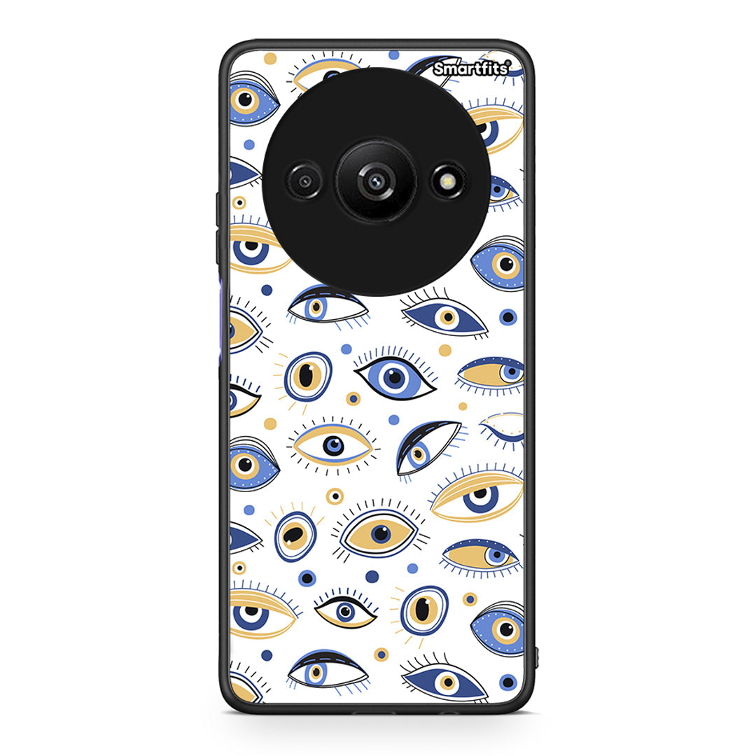 Xiaomi Redmi A3 Ftou Ftou θήκη από τη Smartfits με σχέδιο στο πίσω μέρος και μαύρο περίβλημα | Smartphone case with colorful back and black bezels by Smartfits