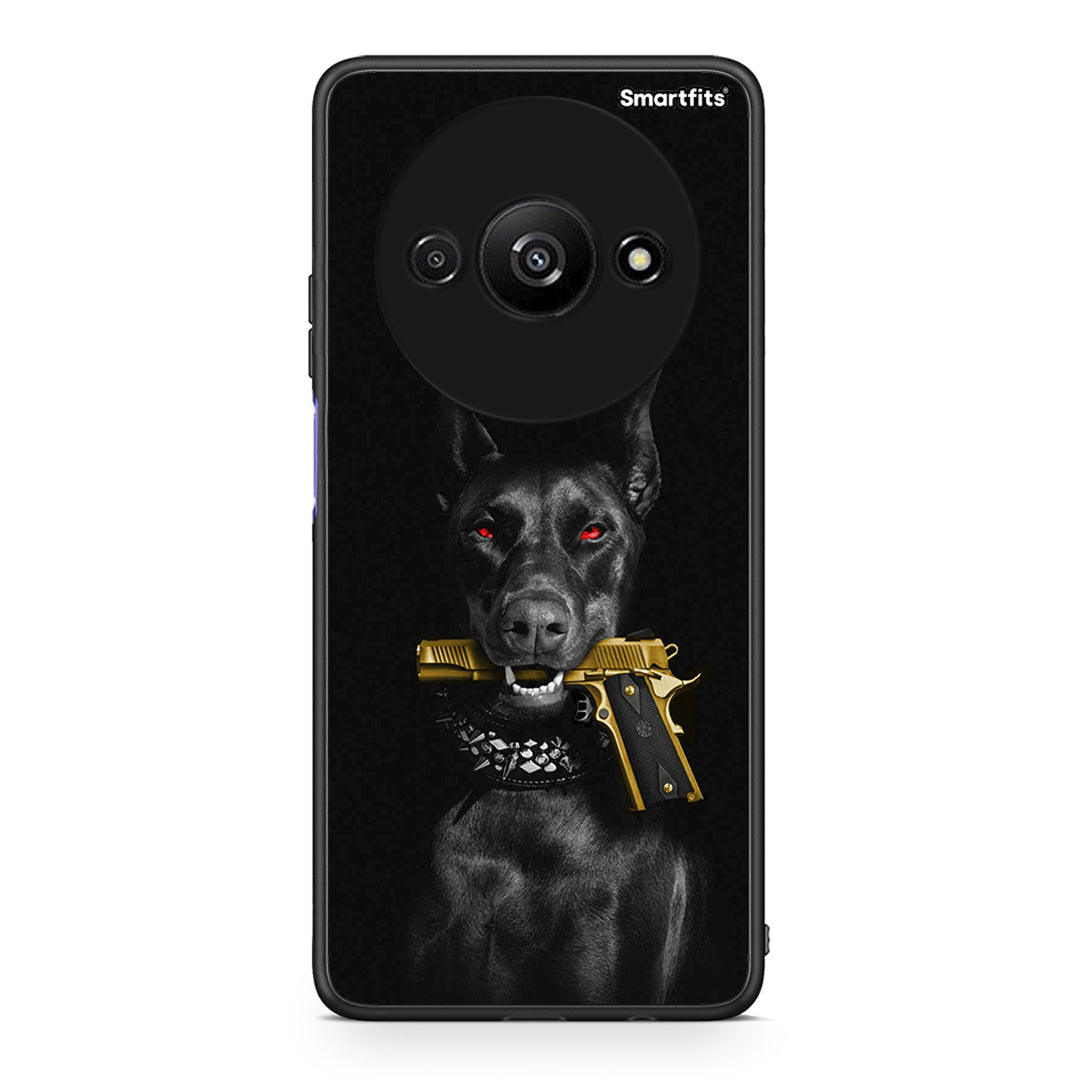 Xiaomi Redmi A3 Golden Gun Θήκη Αγίου Βαλεντίνου από τη Smartfits με σχέδιο στο πίσω μέρος και μαύρο περίβλημα | Smartphone case with colorful back and black bezels by Smartfits