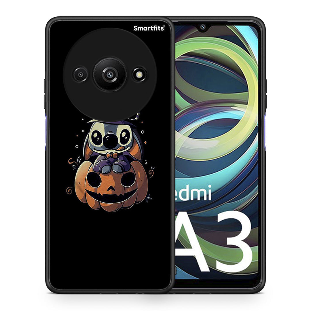 Θήκη Xiaomi Redmi A3 Halloween Stitch από τη Smartfits με σχέδιο στο πίσω μέρος και μαύρο περίβλημα | Xiaomi Redmi A3 Halloween Stitch case with colorful back and black bezels