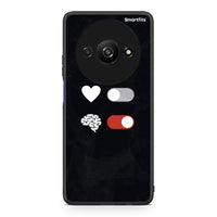Thumbnail for Xiaomi Redmi A3 Heart Vs Brain Θήκη Αγίου Βαλεντίνου από τη Smartfits με σχέδιο στο πίσω μέρος και μαύρο περίβλημα | Smartphone case with colorful back and black bezels by Smartfits