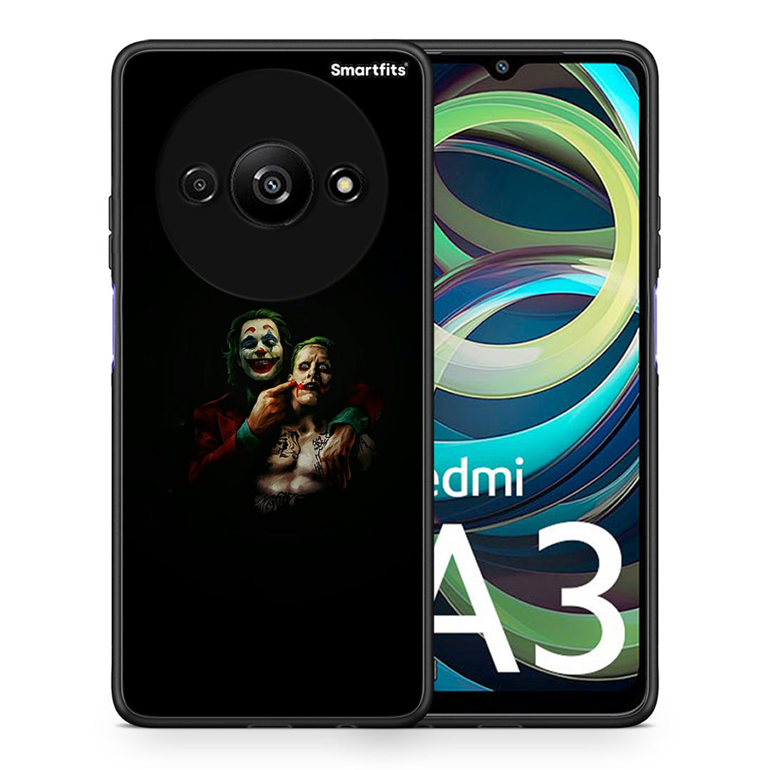 Θήκη Xiaomi Redmi A3 Clown Hero από τη Smartfits με σχέδιο στο πίσω μέρος και μαύρο περίβλημα | Xiaomi Redmi A3 Clown Hero case with colorful back and black bezels