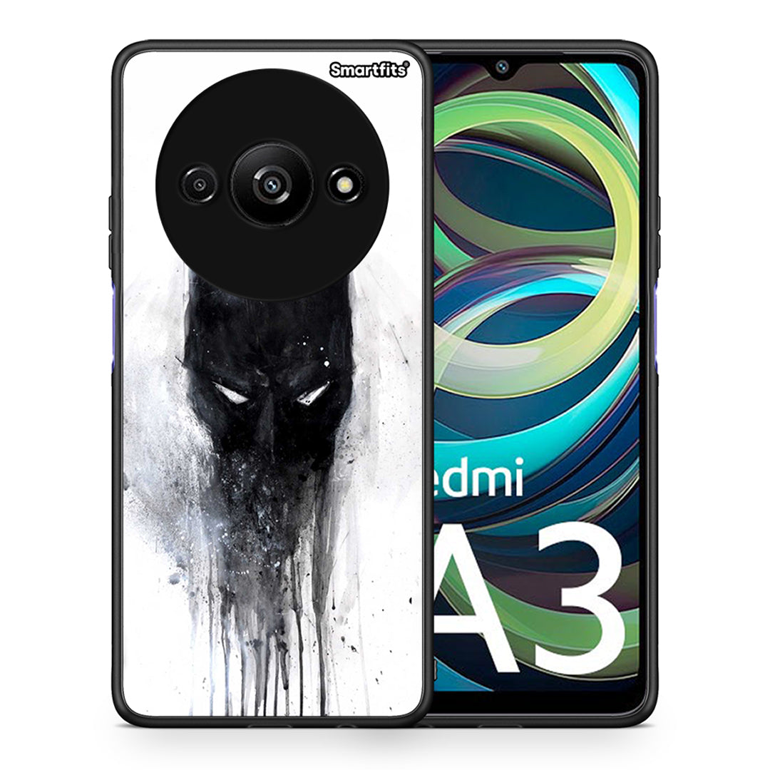 Θήκη Xiaomi Redmi A3 Paint Bat Hero από τη Smartfits με σχέδιο στο πίσω μέρος και μαύρο περίβλημα | Xiaomi Redmi A3 Paint Bat Hero case with colorful back and black bezels