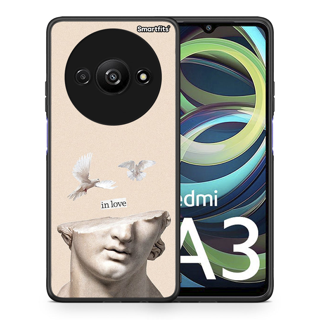 Θήκη Xiaomi Redmi A3 In Love από τη Smartfits με σχέδιο στο πίσω μέρος και μαύρο περίβλημα | Xiaomi Redmi A3 In Love case with colorful back and black bezels